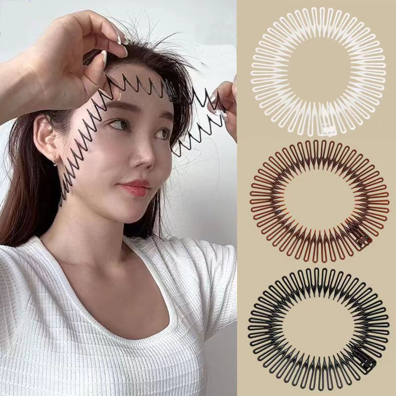 Hair Spa Wellness - หวีซี่ผู้หญิงหญิงสาวยืดหยุ่นวงกลมทำจากพลาสติกสำหรับเครื่องประดับผมเครื่องสำอางขณะเดินทางอาบน้ำสำหรับว่ายน้ำ