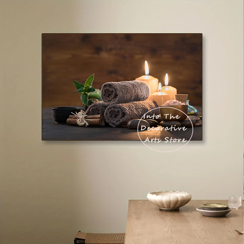 ภาพพิมพ์บนผ้าใบลายสปาไทย นวดตั - Spa Wellness Images บทวิจารณ์และราคา