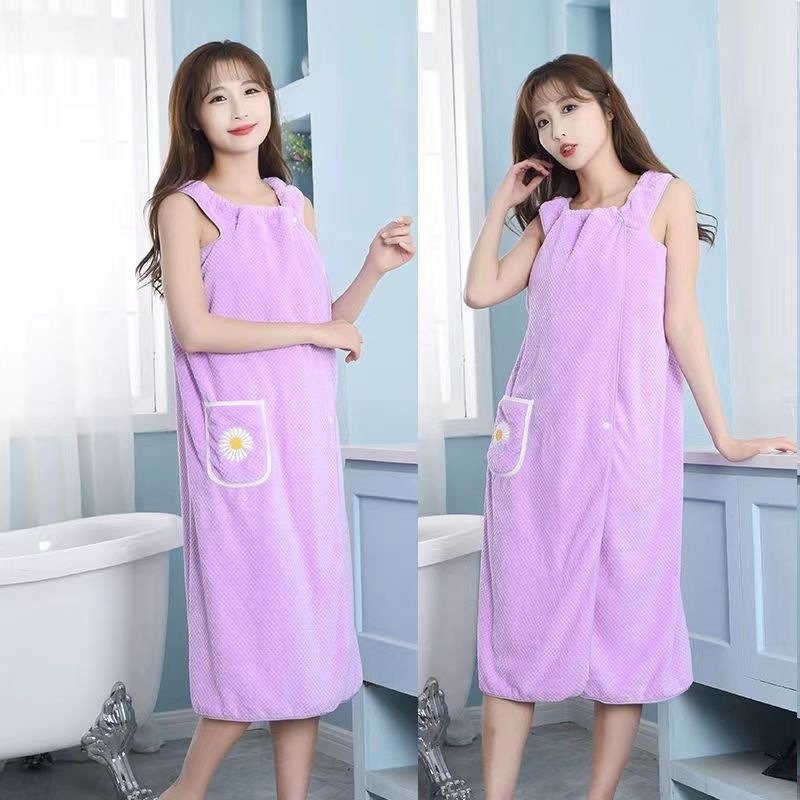 ผ้าขนหนูอาบน้ำลายดอกไม้สีชมพูข - Spa Y Wellness บทวิจารณ์และราคา